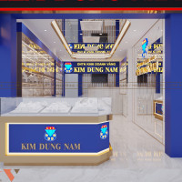 Không gian sang trọng trong thiết kế tiệm bàng bạc Kim Dung Nam 